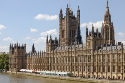 Rockbond Waterstop (RB WS) and Rockbond Flexible Membrane (RB FM) applied to the concrete wall below river Thames level to stop the flow of water into the restaurant of the House of Lords, Palace of Westminster.