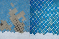 Rockbond Underwater Putty Tile Grade White (RB UWP TGW) bonds and points tiles underwater without draining the pool used at numerious hotels in Tenerife, Canary Islands.